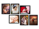 Kuber Industries Collage Photo Frame For Living Room, Wall Set of 6 (Black) Size: 10x8-6 Pc.